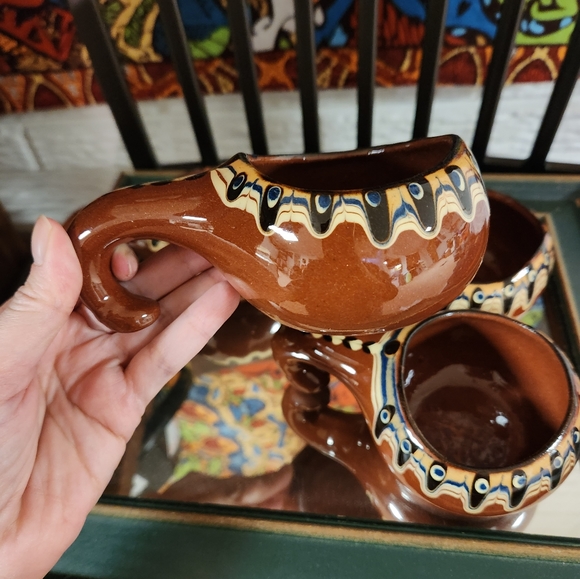 Pottery from Bulgaria- set of 4 - Picture 2 of 5